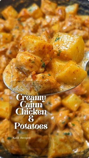 8.6K views · 17 reactions | Creamy Cajun Chicken & Potatoes | Katie Recipes | Facebook