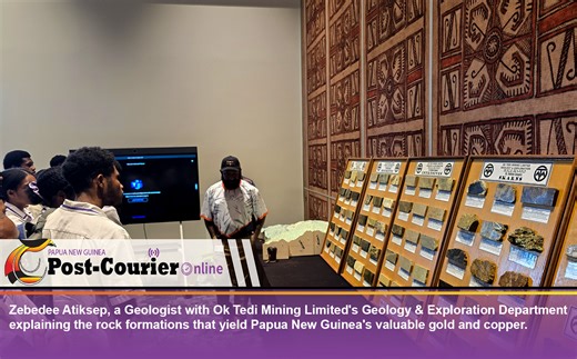 Ok Tedi Mining reveals geological secrets through rock exhibit at PNG Resources Golden Exhibition