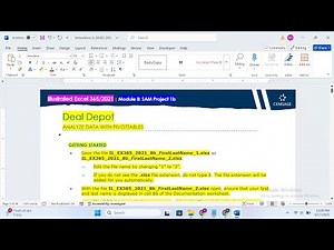 Illustrated Excel 365 2021 Module 8 SAM Project 1b Deal Depot | IL_EX365_2021_8b