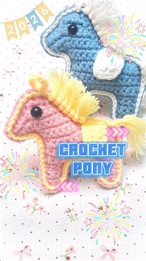 ↟ FULL VIDEO ↟ 🐎 Crochet Pony Keychain Tutorial - Super Easy 🎠