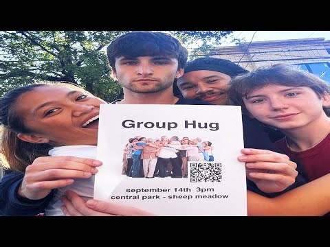 we hosted a giant group hug in nyc
