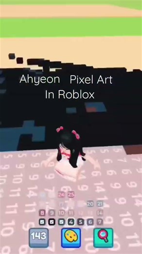 I sped this up by 100x btw #pixelartinroblox #babymonster #art #pixelart