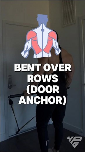 Bent Over Rows (Door Anchor) Resistance Bands Workout