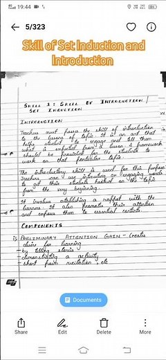 Skill of Set Induction and Introduction with a sample lesson plan#microlessonplan