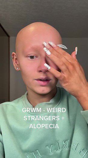 🥲 lol #alopecia #grwm #makeuptransformation #makeuptutorial