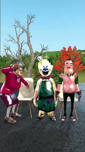 Chair Challenge Gone Wrong! 💥 Scary Teacher Tricks Rod & Neighbor #shorts #animation #scaryteacher