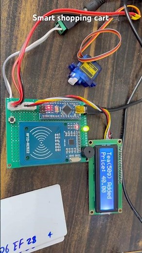 Smart shopping cart 🛒 using arduino and rc522 rfid #rfid #arduino