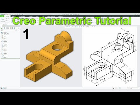 Creo Part Modeling Tutorial | Mechanical 3D Drawing Creo Tutorial In Hindi