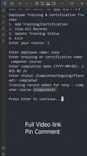 [09] Python Training & Certification Tracker | Project Overview | Python Short | Codex People