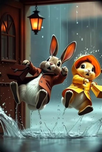 Amidst The Heavy Rain 3D Animated AI Cartoon 😊