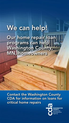 The CDA’s home improvement loan programs help homeowners with critical repairs related to health and safety, energy efficiency, livability, and accessibility – such as an iffy entryway. Learn more about eligibility on our website: www.washingtoncountycda.org/housing-resources/home-improvement-programs/ | Washington County Community Development Agency | Facebook