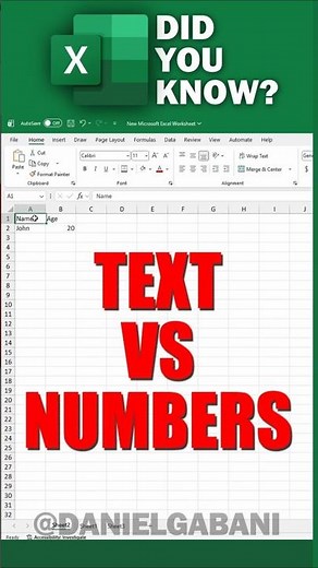 How to Differentiate TEXT vs NUMBERS in Excel
