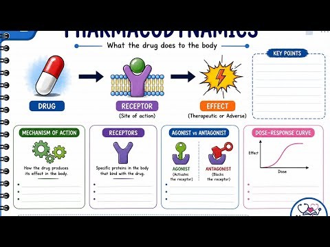 Pharmacodynamics in 15 Minutes | Mechanism of Action, Agonist & Antagonist । BSC NURSING,GNM