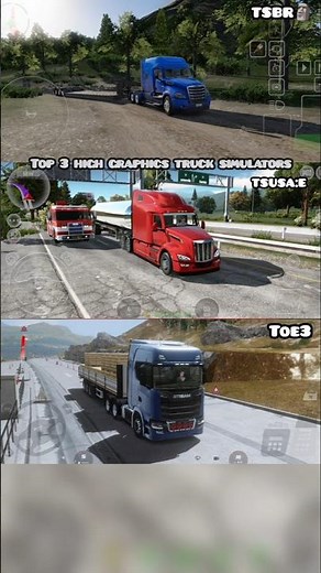 top 3 high graphics truck simulator🔥💀 #toe3 #truckersofeurope3 #trucksimulatorbigrigs #ats