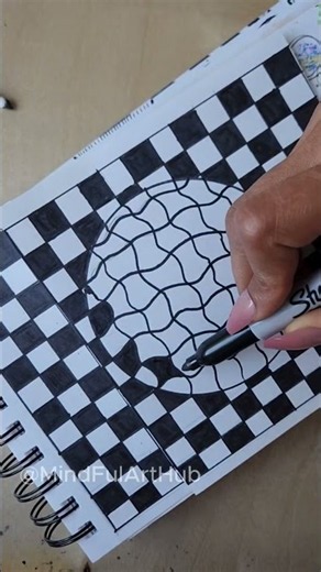 Amazing 3D Illusion Art tutorial # quick art #beginnerfriendly #viralshorts