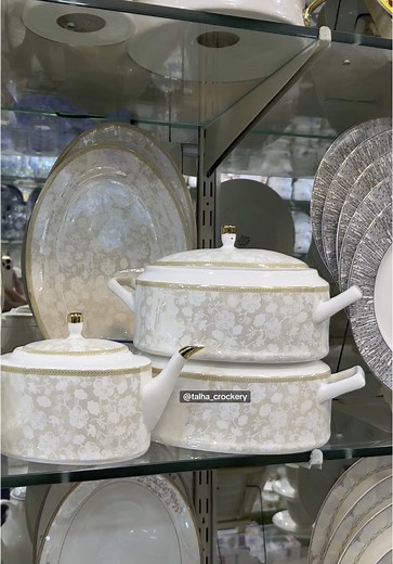 Bone China Fancy Dinner Set from Talha Crockery