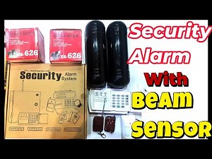 security alarm IR beam sensor and motion sensor system