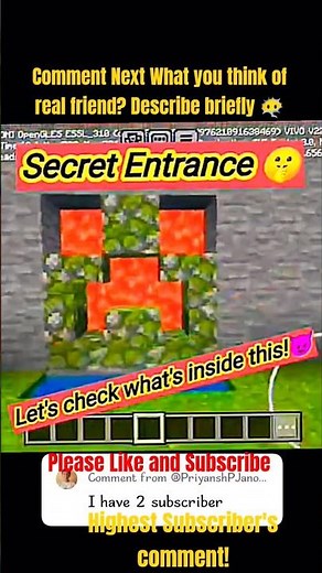 Minecraft’s Most Secret Treasure Entrance 😱💎