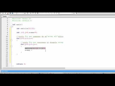 Linguaggio C - Matrici