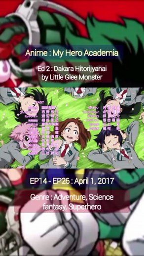 My Hero Academia - Ending 2 #anime #animefan #animetiktok #dakarahitorijyanai #ending #littlegleemonster #music #myheroacademia #otaku #otakus_animes