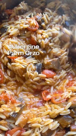 51K views · 764 reactions | Gooey orzo dinners are the perfect thing for these darker evenings. In this one, I've tried to squish in all the flavours of an aubergine parmigiana, and it is very tasty indeed. Full recipe here: https://www.mob.co.uk/recipes/aubergine-parmigiana-orzo Love, Sophie x #Mob | Mob | Facebook