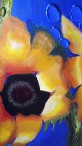 1K views · 70 reactions | Painting with a spoon! You can see my new sunflower underpainting is complete and the texture process is underway. The painting technique is called Daubism. I’ll post again soon with updates as the painting progresses. | Dena Tollefson Art | Facebook