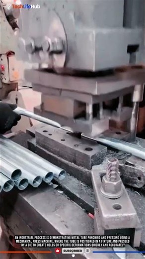 Innovation Metal Tube Punching and Press Machine: Fast Hole Forming with High Force Precision #tech