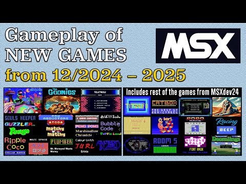 Gameplay of New MSX games, from December 2024 to 2025