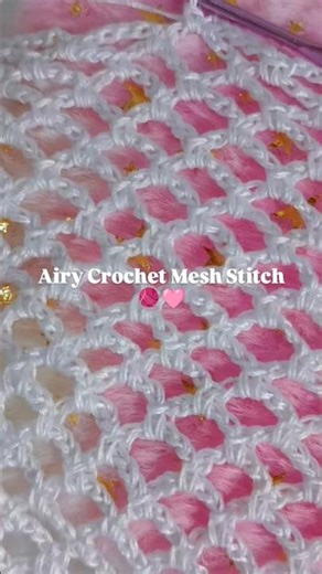 Airy Crochet Lace Mesh Stitch 🧶