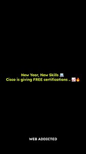 New year. new skills. 🚀 Cisco just dropped FREE certifications — smart students won’t miss Day 1 👀 🎓 Cisco FREE Certification Courses (Limited Time) Upgrade skills that companies actually hire for 👇 ⚡ Modern AI ⚡ Cyber Security ⚡ Networking ⚡ Internet of Things (IoT) Perfect for students, freshers & tech learners aiming for 2026 placements 💼 💬 Comment “Cisco” to get the direct link 📌 Follow webaddicted.in for daily free courses, certifications & placement hacks #webaddicted.in #ciscocerti