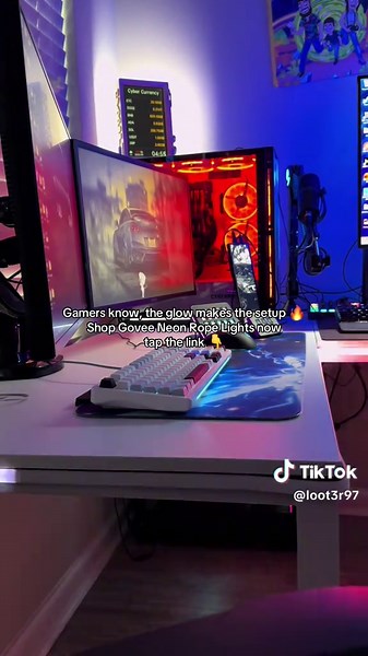 Gamers know, the glow makes the setup 🔥 Shop Govee Neon Rope Lights now #GamingSetup #GoveeGlow #SetupUpgrade #RGBVibes #GamerTok