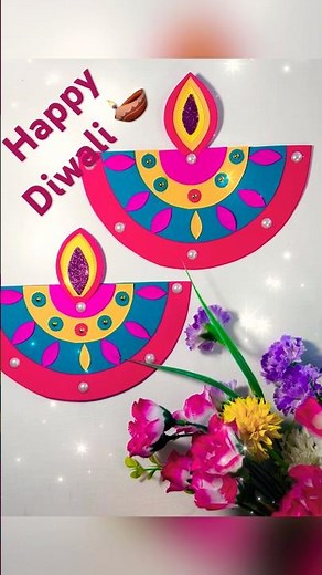 Diwali craft | Diya making with paper | Diya decoration | how to make diya with paper | Diya craft