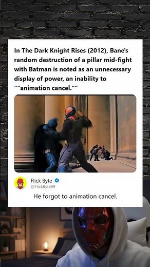 The Dark Knight Rises 2012 Bane Smashes a Pillar Unnecessary Destruction Mid-Fight