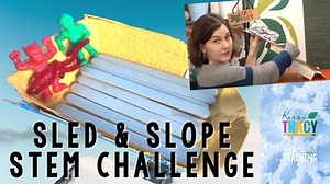 Winter or Christmas STEM Activity - Sled and Slope