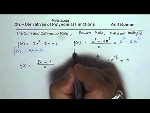 Practice Sum and Difference Rule for Derivatives