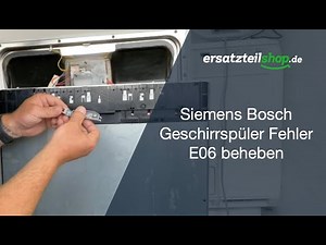 Was bedeutet Fehler E06? Bosch, Siemens, Neff