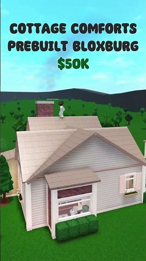 Cottage Comforts (7/10)⭐| Drone Video | $50k Bloxburg Prebuilt (No Gamepass) #roblox #bloxburgtour