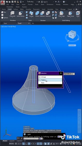 สอนเขียนใบพัด3D ใน AutoCAD: วิธีหาจุด cg และการทำ 3D