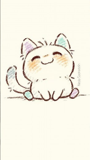 How To Draw A Cute Kitten #howtodrawakitty #howtodrawacutecat #happycats #cutethingstodraw #drawcat