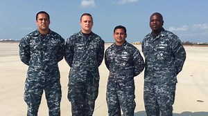 Shout out! These Sailors were part of the core team of 36 that stayed behind during Irma. They helped get the airfield operational in five hours! BZ! | NAS Key West