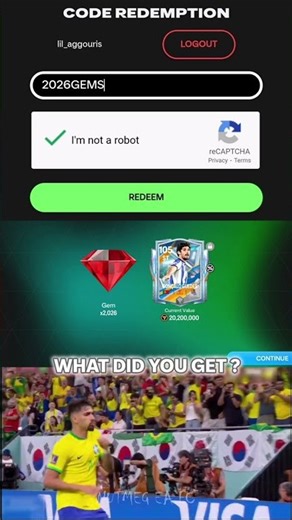 Redeem code reward 🥶👑 #fcmobile #fc25 #fcmobile26 #football #viral plz sub 🐐 #fcm25