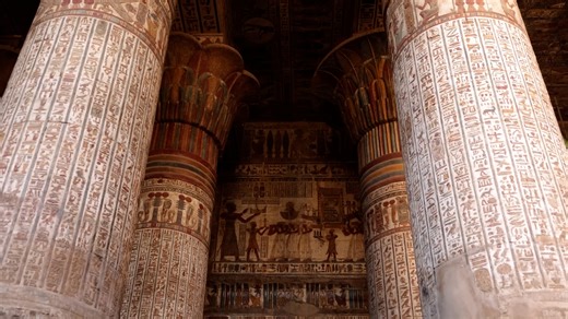 What Egyptian temples looked like in color