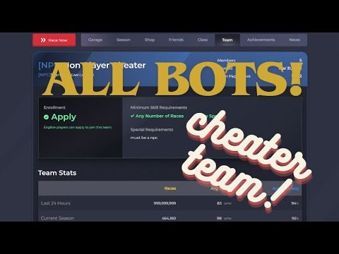 Team of ALL BOTS on Nitro Type