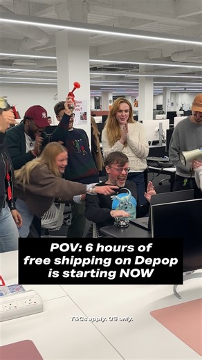 Depop on Instagram: "GO! GO! GO! 🚨 The clock’s ticking! Enjoy free shipping on items sold with Depop Shipping from 12-6pm EST. US only. T&Cs apply."