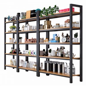 [Hot Item] Simple Supermarket Steel and Wood Multi-Layer Product Display Rack