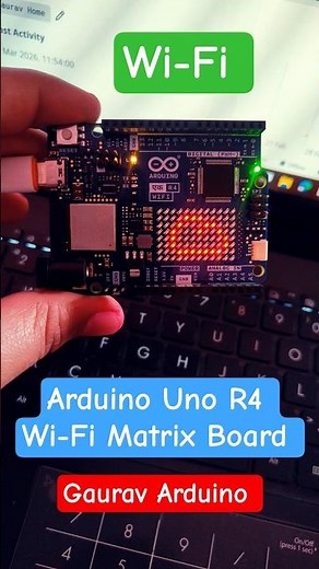 Arduino Uno R4 Wi-Fi Matrix Board #gauravarduino #iot #wifi #arduino #led #viral #youtube #tech #diy