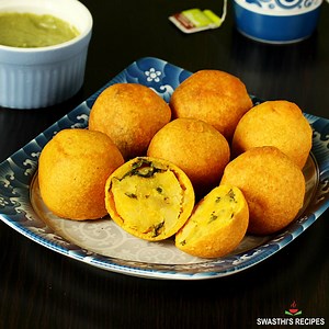 Batata Vada Recipe (Aloo Vada) - Swasthi's Recipes
