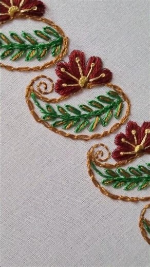 Embroidery thread design #embroidery #embroiderydesign #handembroidery #shorts