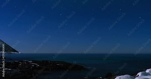 Northern Lights, polar light or Aurora Borealis in the night sky time lapse