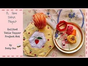 2. Slow Stitch Quilted Table Topper | Work Mat | @createandcraftwithchristine